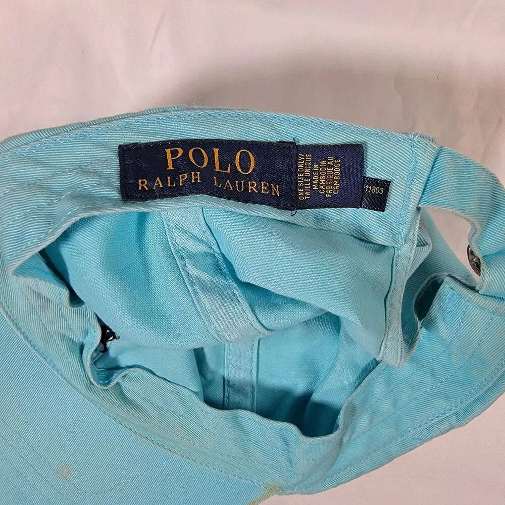 Polo Ralph Lauren Blue Pony Logo Adjustable Baseball Dad Hat Cap One Size Dstrss